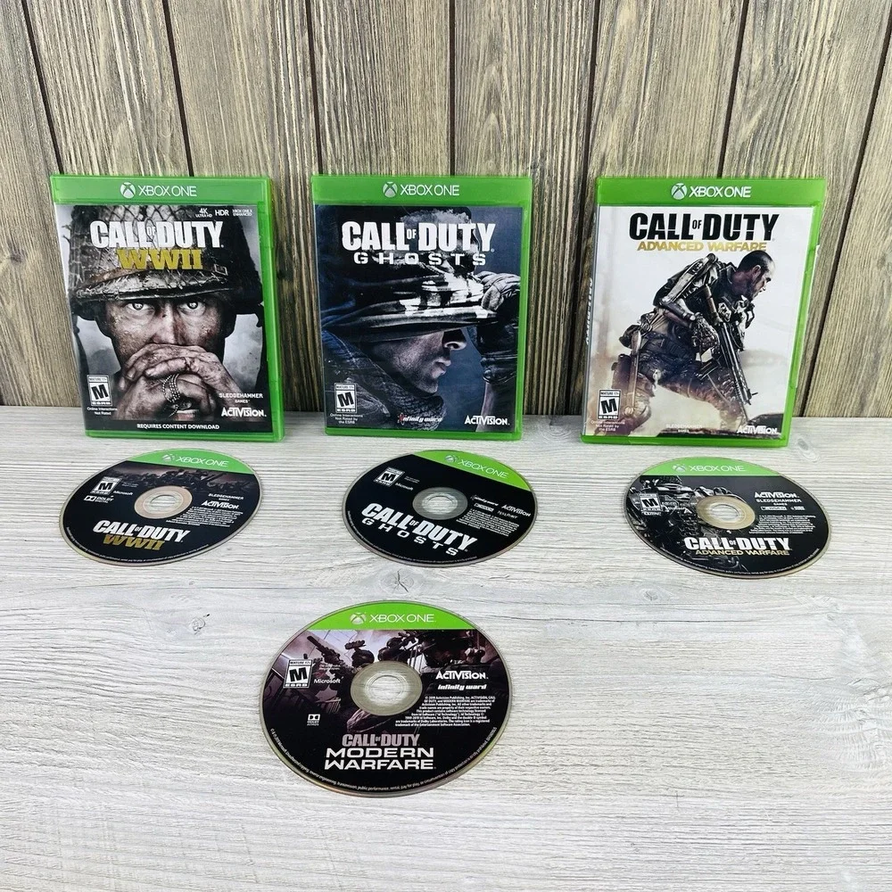 Xbox One Call Of Duty Games Lot Of 4 Modern Warfare-advanced Warfare- Ghosts